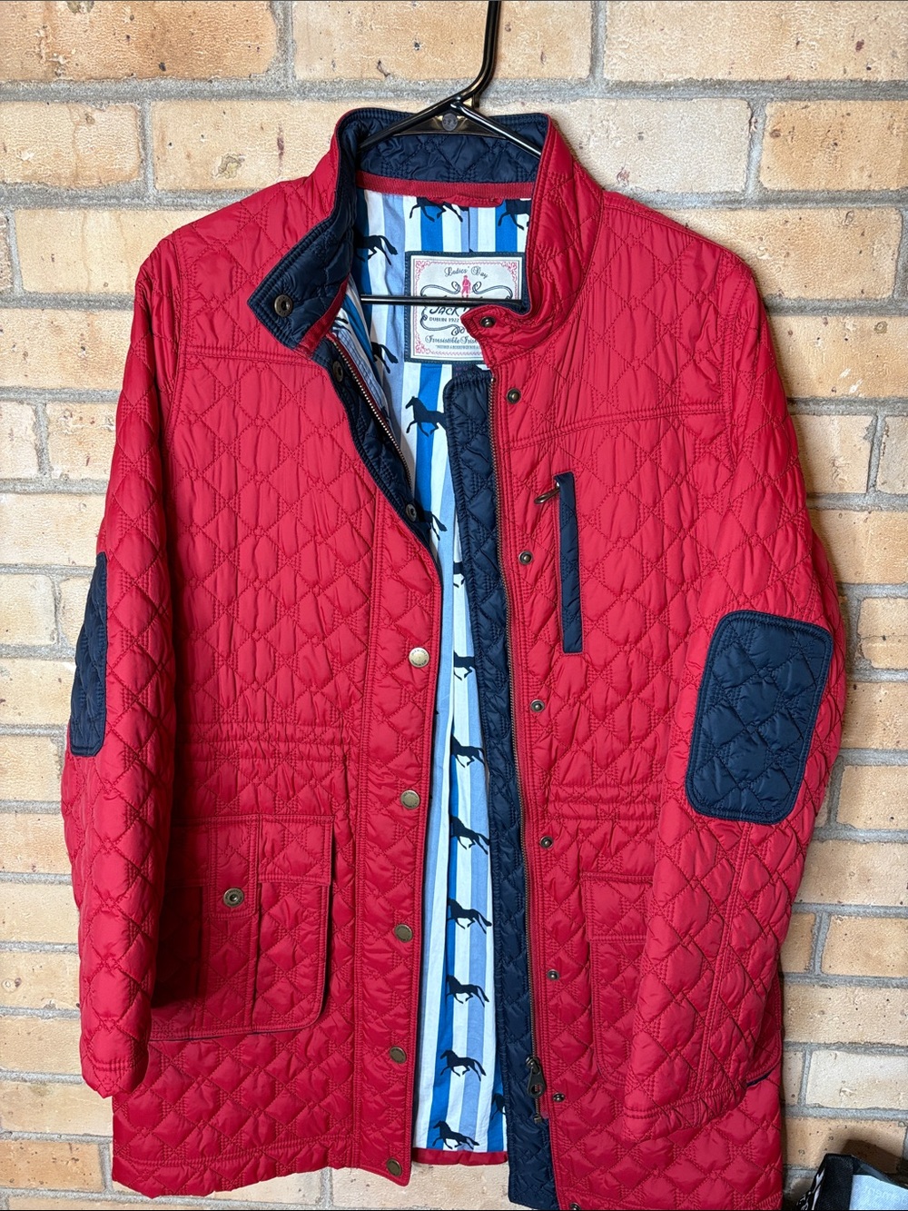 Women's Quilted Red Coat